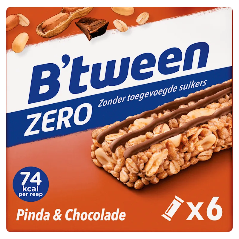 B'tween Mueslireep Zero Pinda Chocolade