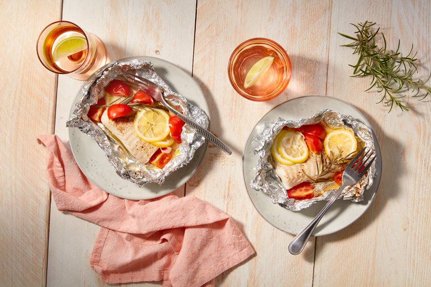 Kabeljauwfilet foliepakketjes 