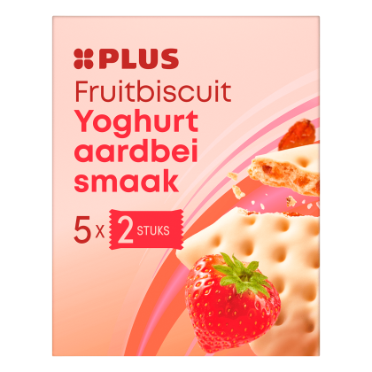 Fruitbiscuit yoghurt aardbei