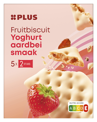 Fruitbiscuit yoghurt aardbei