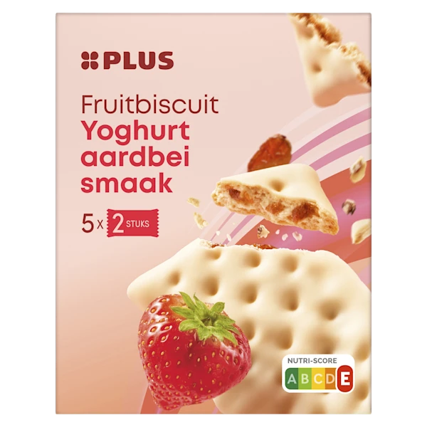 PLUS Fruitbiscuit yoghurt aardbei