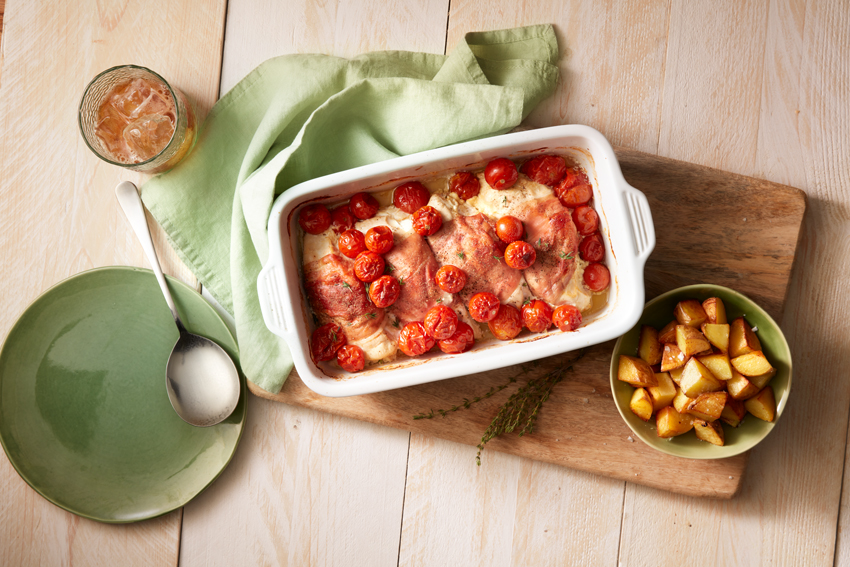 Kipfilet uit de oven met geitenkaas