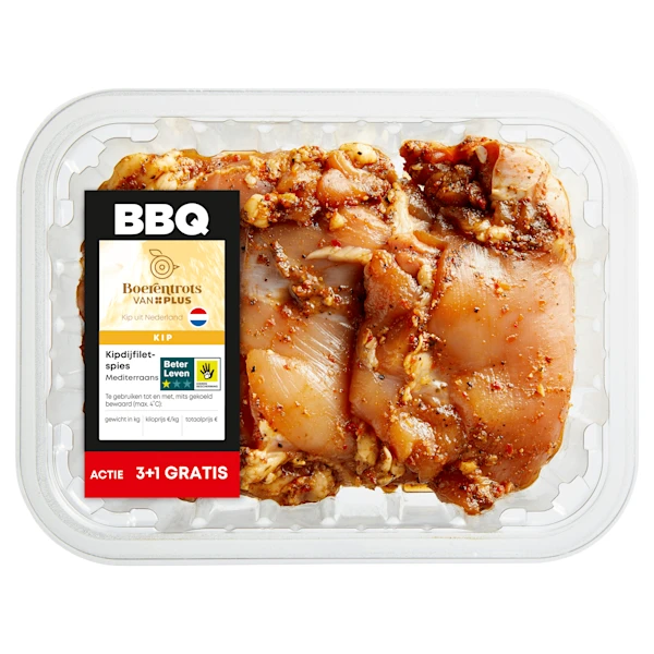 PLUS Boerentrots Kipdijfiletlapjes ultimate BBQ