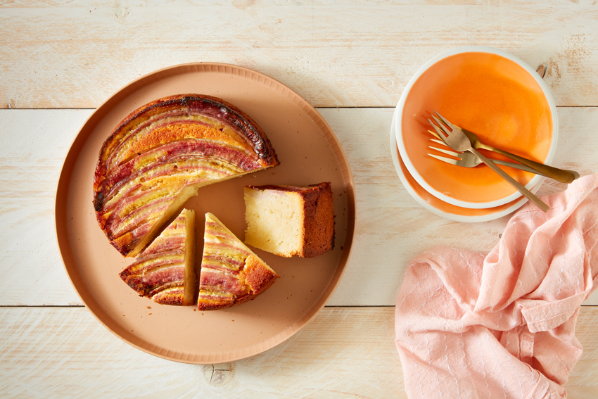 Upside down bananencake