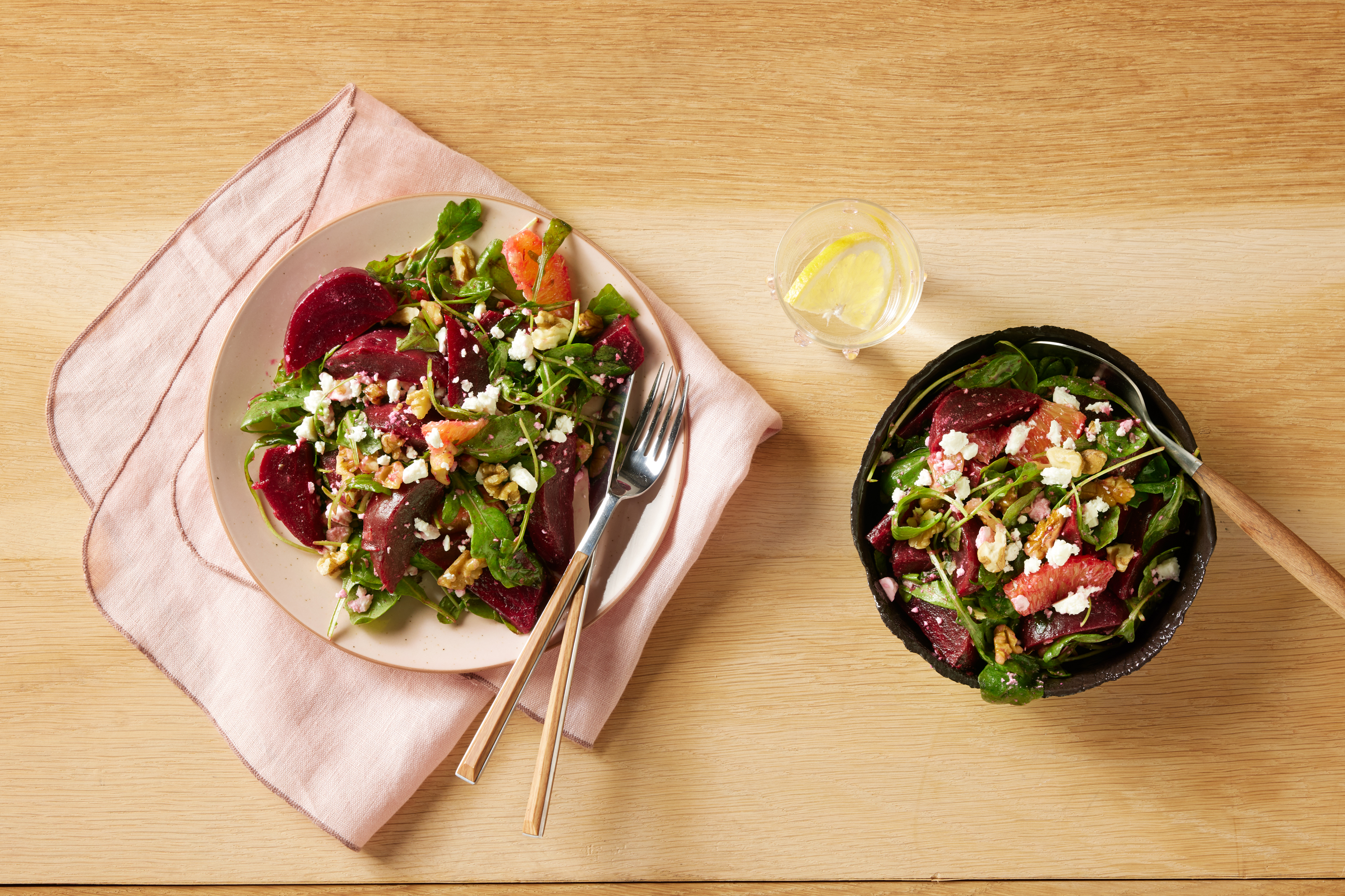 Bieten feta salade met walnoten