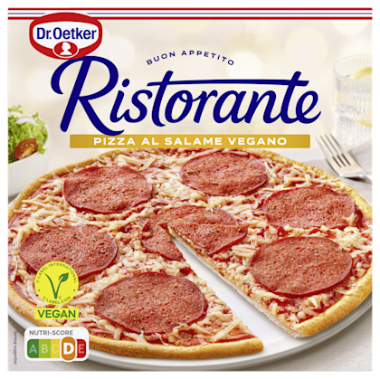 Ristorante pizza al salami vegan