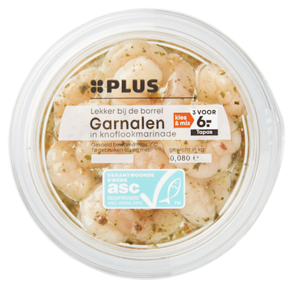 Garnalen in knoflookmarinade