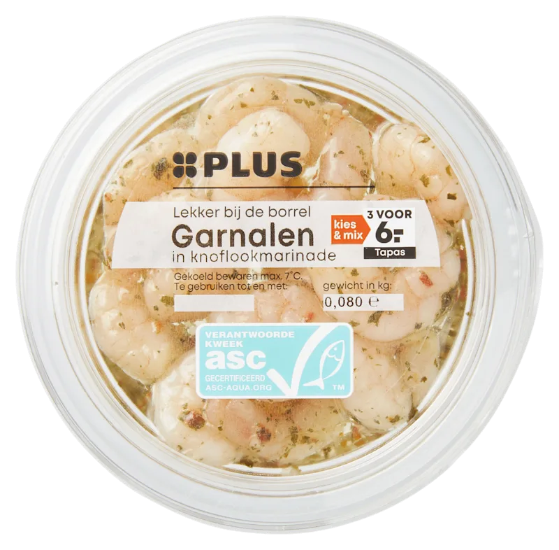 PLUS Garnalen in knoflookmarinade