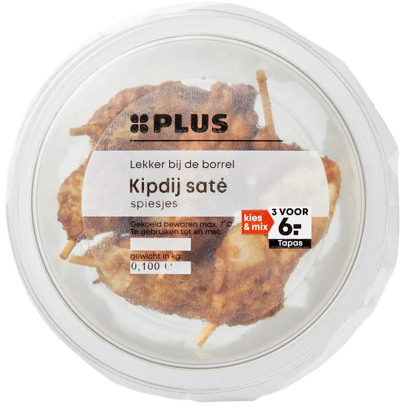 PLUS Kipdij saté spiesjes