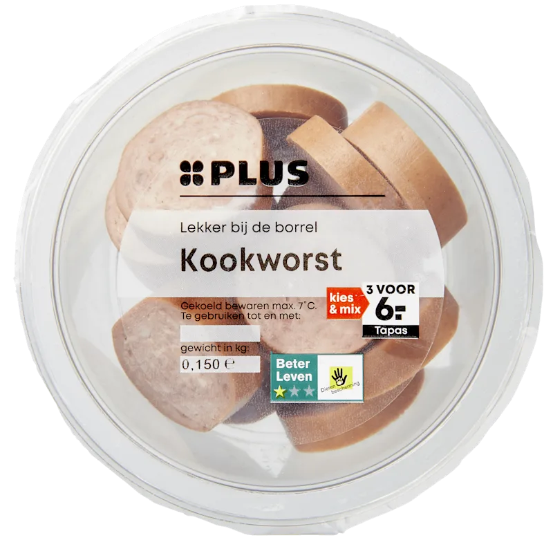 PLUS Gelderse gekookte worst