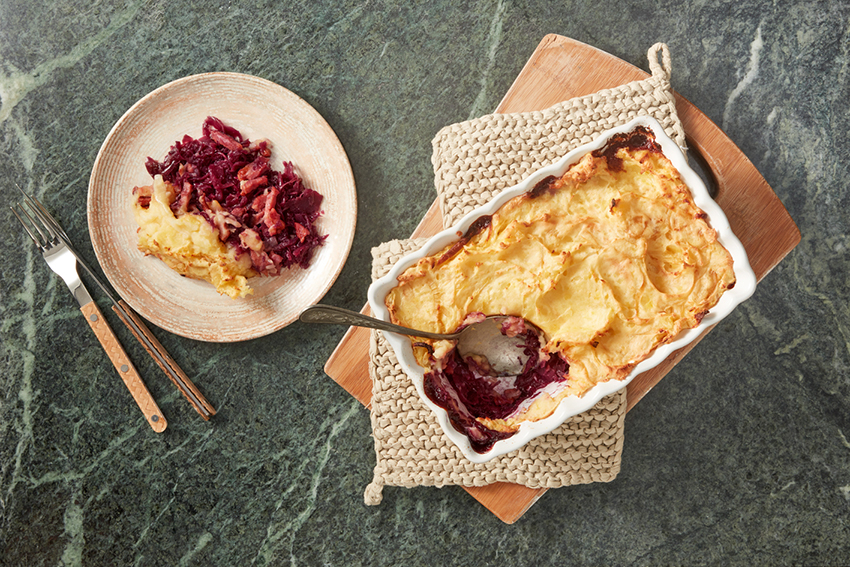 Ovenschotel met rode kool