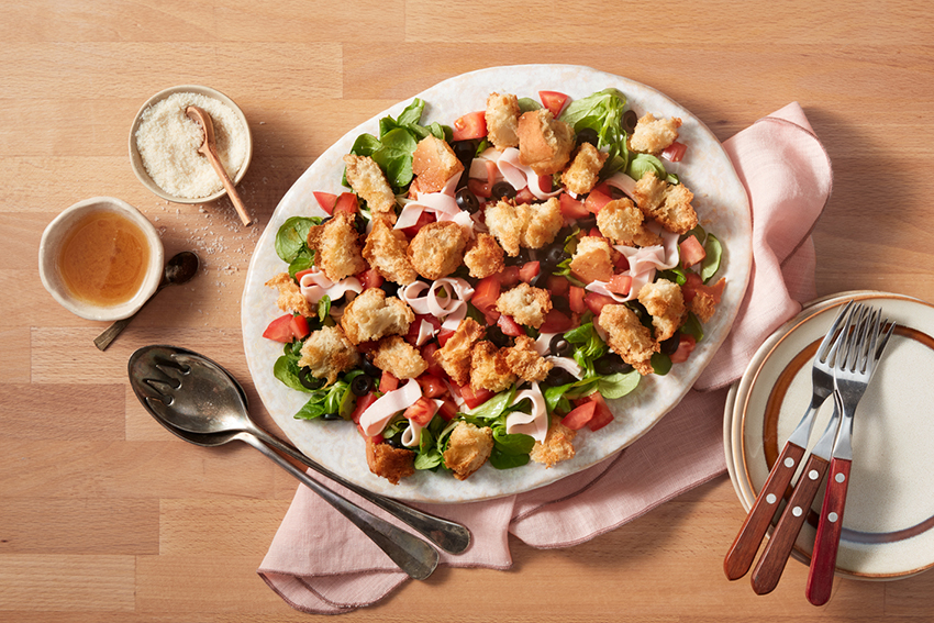 Italiaanse salade met kipfilet