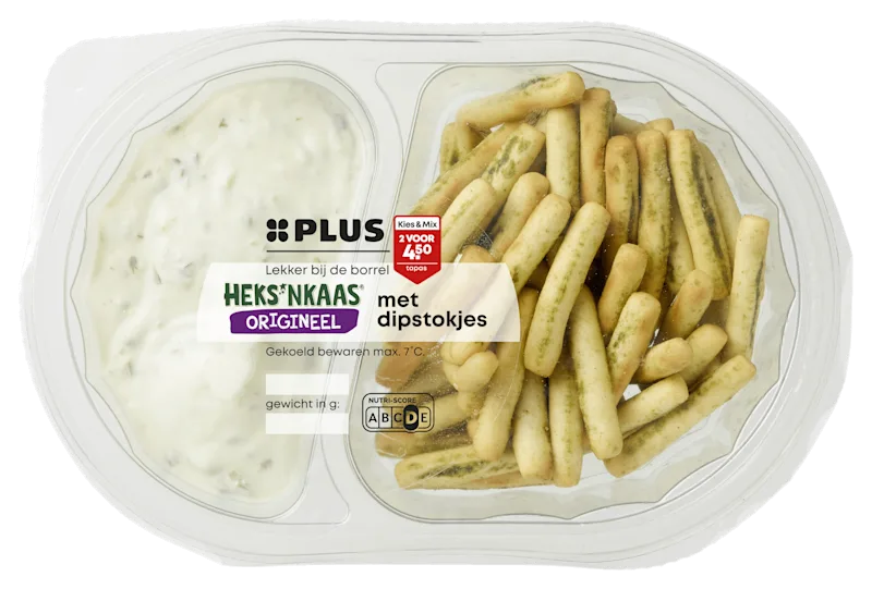 PLUS Heks'nkaas met dipstokjes
