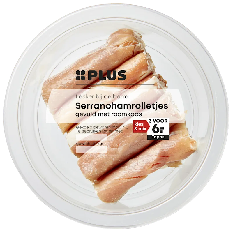 PLUS Serranohamrolletjes