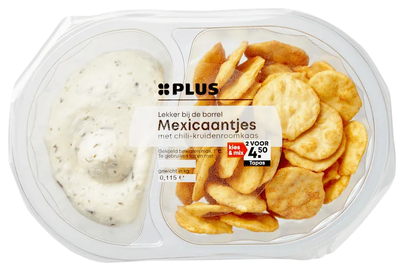 PLUS Chili-kruidenroomkaas met mexicaantjes
