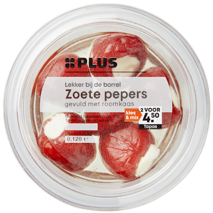 Sweet peppers roomkaas