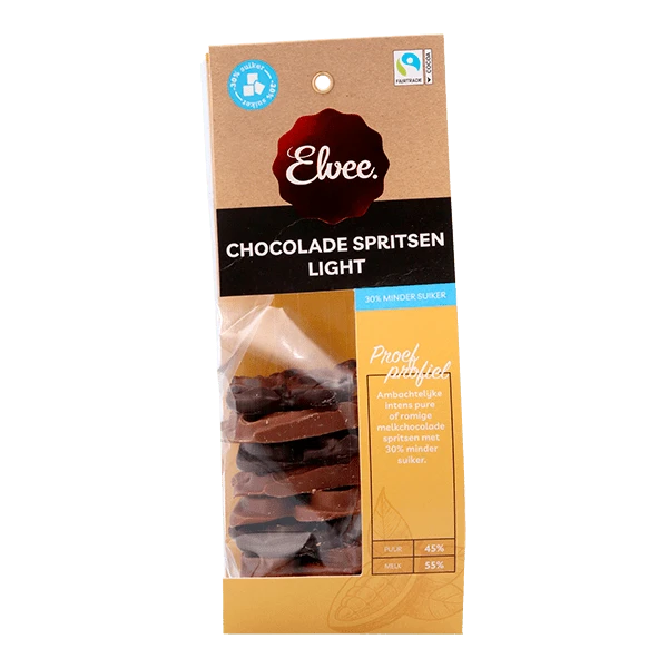 Elvee Chocolade spritsen minder suiker