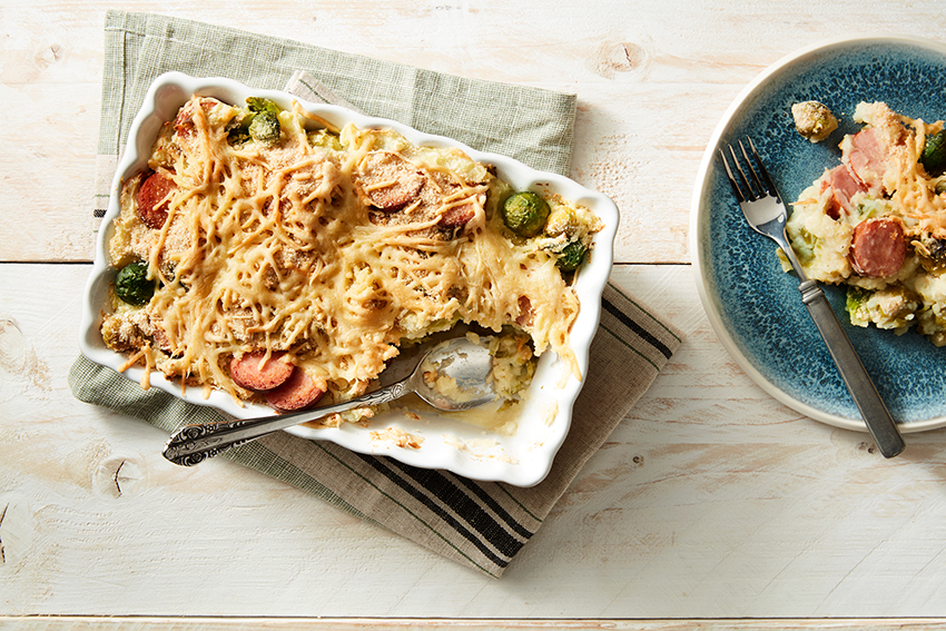 Spruiten stamppot met worst