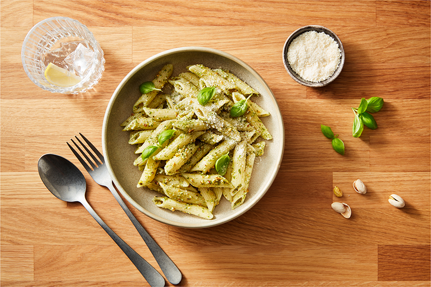Pasta pistache pesto