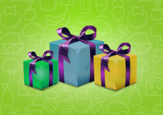 Drie cadeaus.