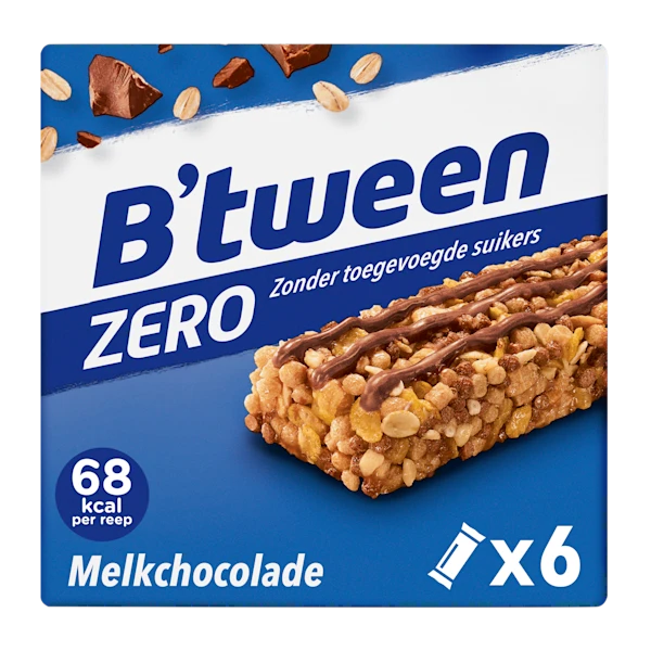B'tween Mueslireep Zero Melkchocolade