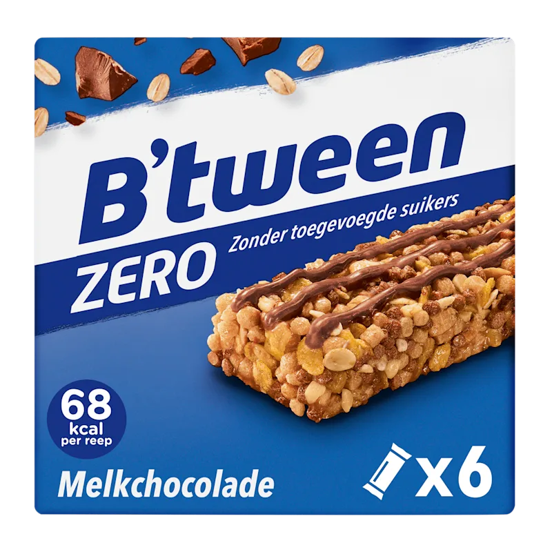 B'tween Mueslireep Zero Melkchocolade