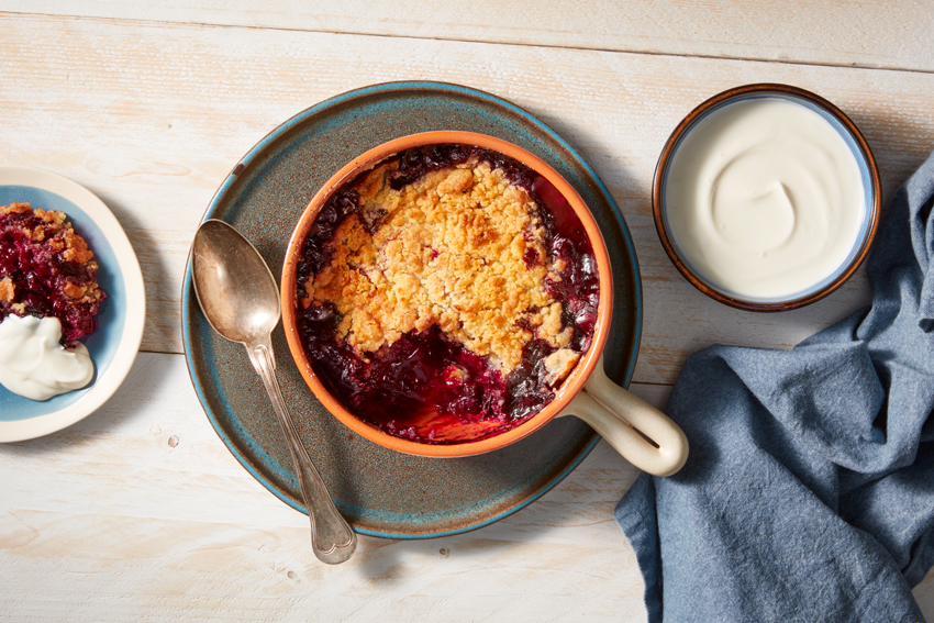 BBQ crumble met Griekse yoghurt