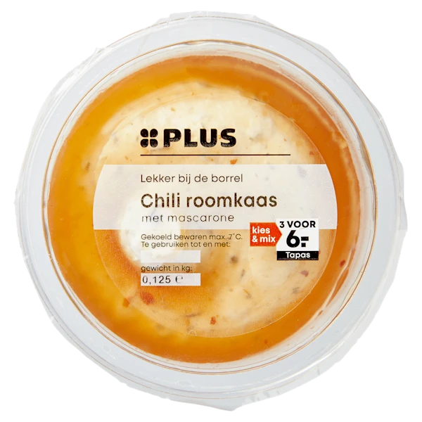 PLUS Roomkaas-mascarpone met chilisaus