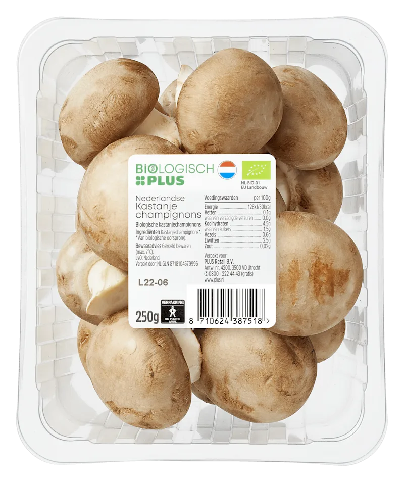 Biologisch PLUS Paddenstoelen Kastanjechampignons