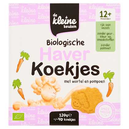 Bio haverkoekjes wortel 12+