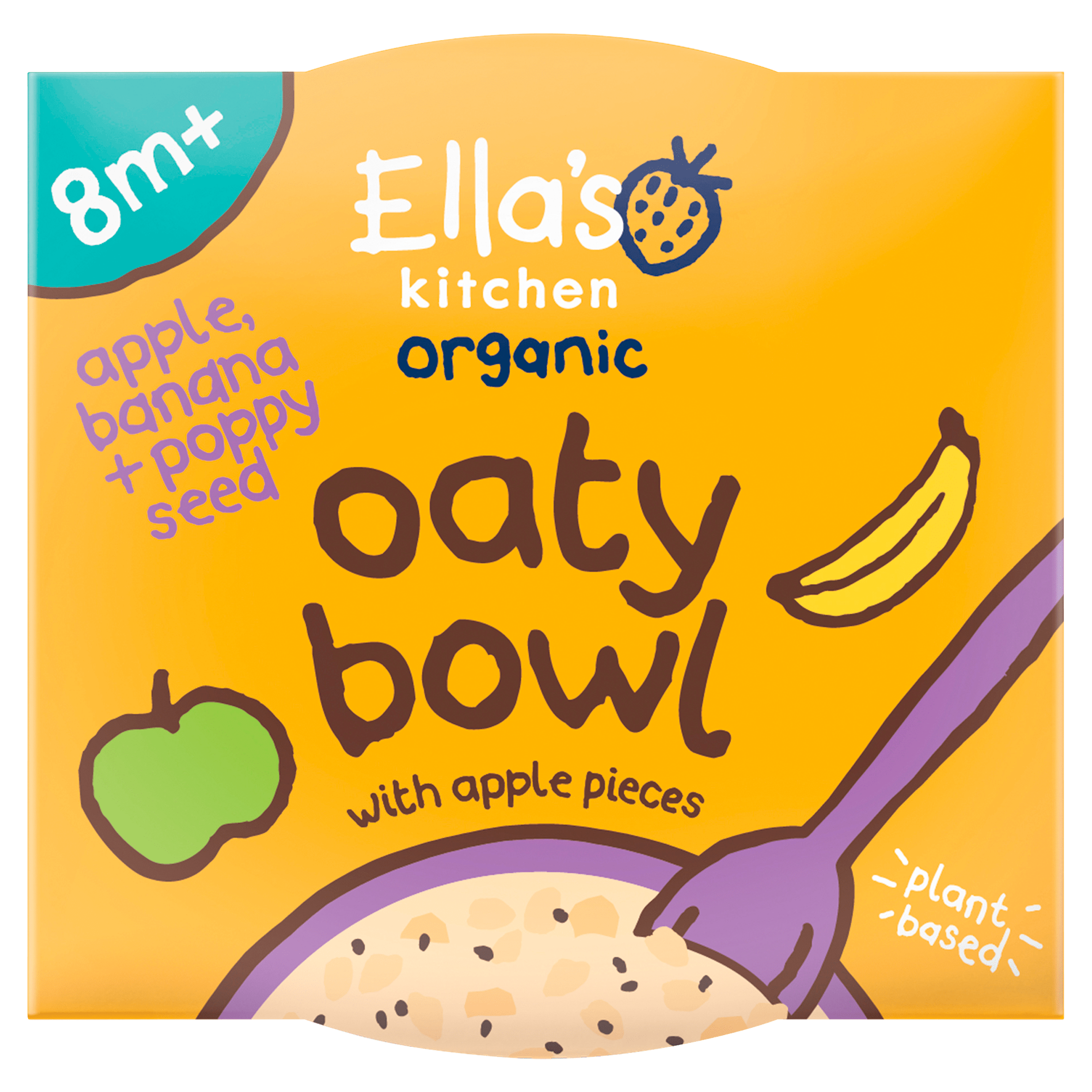 Ella's Kitchen 8+ Oaty Bowl Apple Banana & Poppy Seed Per Bakje 130 g