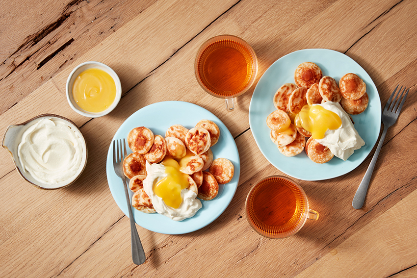 Poffertjes met lemon curd