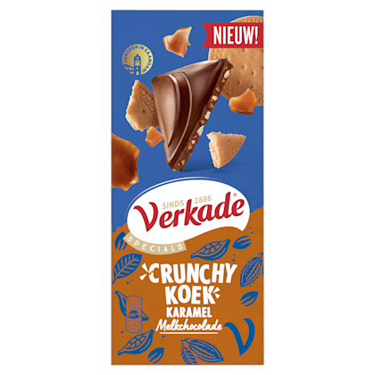 Chocoladereep melk crunchy karamel - PLUS