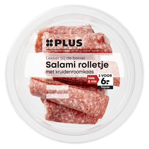 PLUS Salami rolletje met kruidenroomkaas
