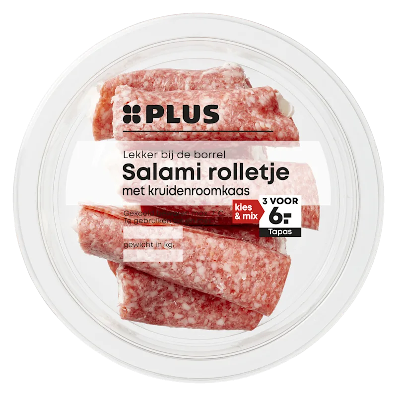 PLUS Salami rolletje met kruidenroomkaas