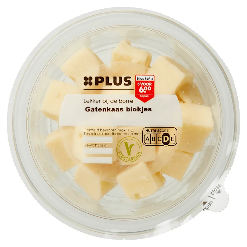 PLUS Klaverland Gatenkaasblokjes