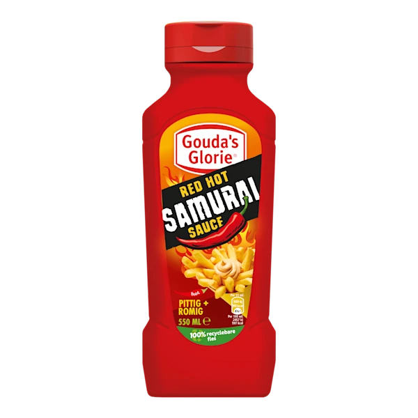 Gouda's Glorie Snacksaus Red hot samurai