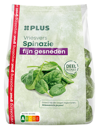 Gehakte spinazie fijn deelblokjes