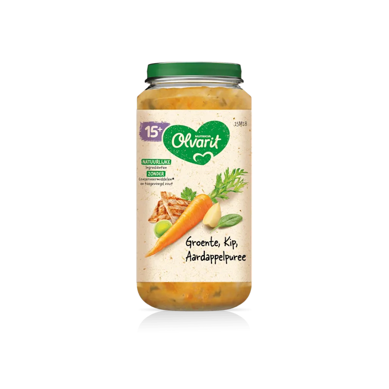 Olvarit 15m18 groente kip aardappelpuree