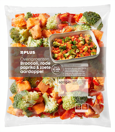 Ovengroenten zoete aardappel, paprika
