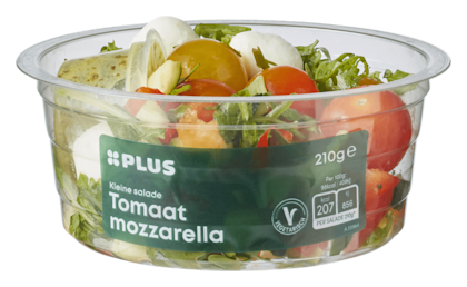 Kleine salade tomaat mozzarella