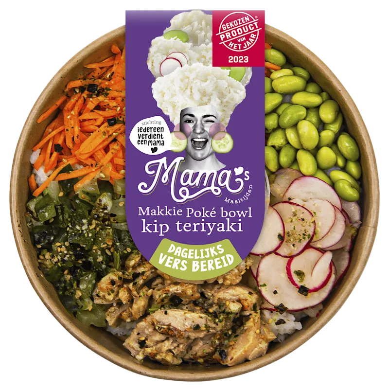 Mama's Maaltijden Midi Poké bowl kip teriyaki