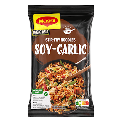 Roerbaknoedels Ketjap knoflook