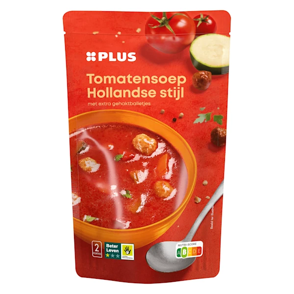 PLUS Soep in zak tomatensoep