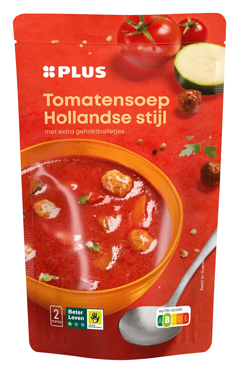PLUS Soep in zak tomatensoep
