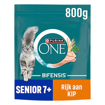 Purina One Senior 7+ kattenvoer rijk aan kip