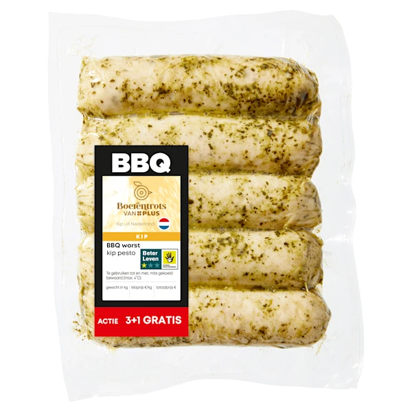 PLUS Boerentrots BBQ worst kip pesto