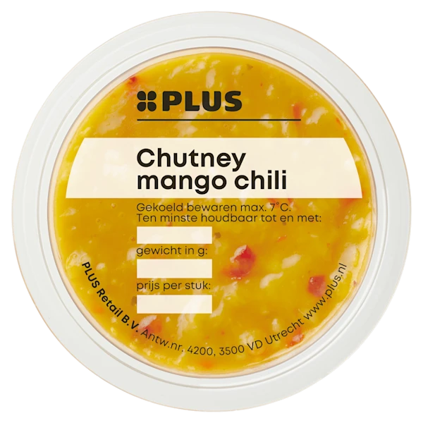 PLUS Burger topping Chutney mango chili
