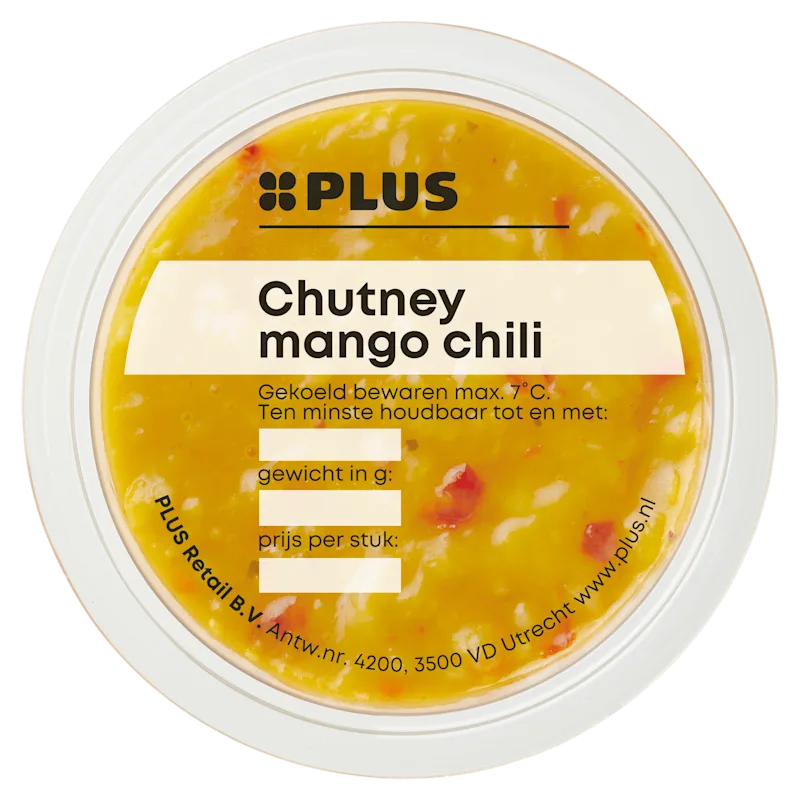 PLUS Burger topping Chutney mango chili