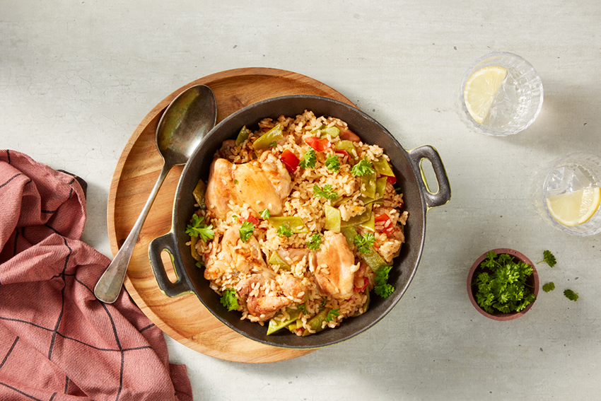Paella met kip